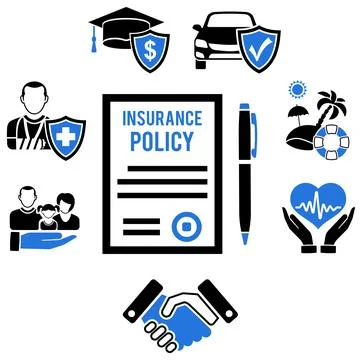 Insurance Services Process Concept Stock Illustration