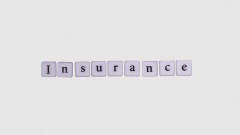 Insurance Stop Motion Letters On Alpha Channel Stock Footage 262038013