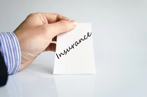 Insurance text concept Foto stock