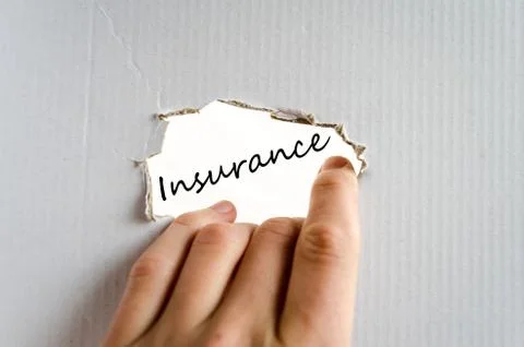 Insurance text concept Stock Photos