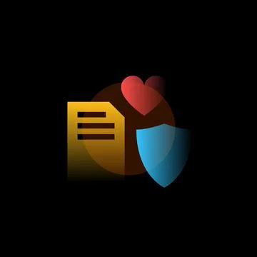 Insurance. Vector icon in gradient style. Editable illustration Illustrazione stock