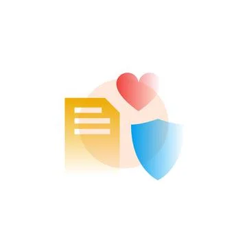 Insurance. Vector icon in gradient style. Editable illustration Stock Illustration