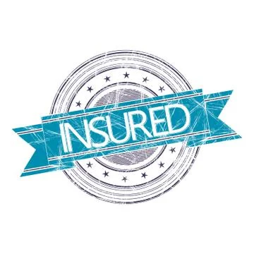 Insured stamp Stock Illustration