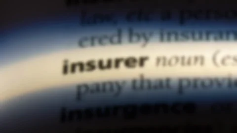 Insurer word in a dictionary. Stock Footage 99561402