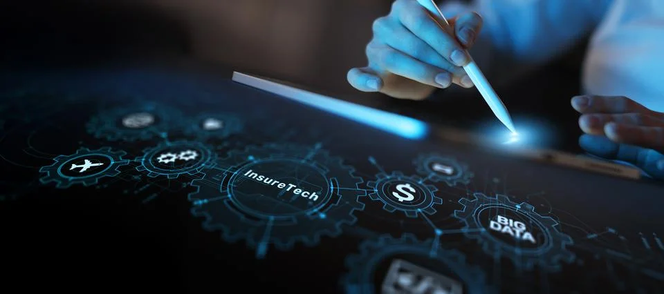 InsurTech and Big Data Integration for Smart Financial Solutions. Stock Photos