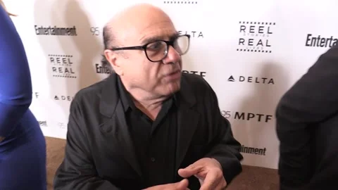 INT with Danny DeVito sharing his thoughts on UK politics at the MPTF benefit Stock Footage 149132458
