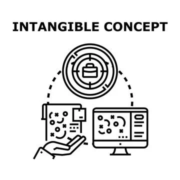Intangible concept business ideas problem solving management Stock Illustration