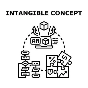 Intangible concept developing augmented reality solutions and business value Stock Illustration