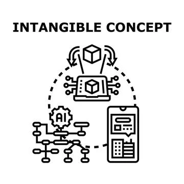 Intangible concept digital asset technology development Illustration