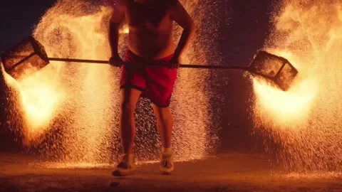 Intangible Heritage Dragon Dance and Iron Splash Video stock 337828987