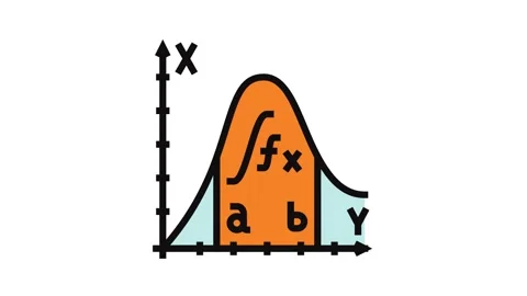 Integral math science education color icon animation Stock Footage 326097874