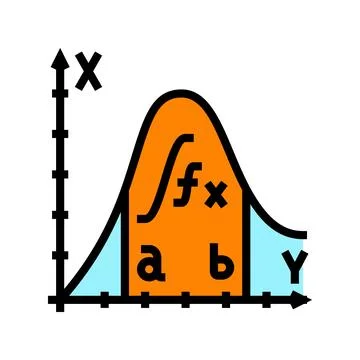 Integral math science education color icon vector illustration Stock Illustration