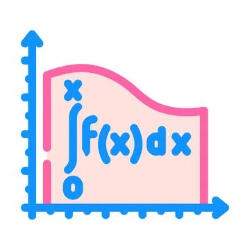 Integral math science education color icon vector illustration Stock Illustration