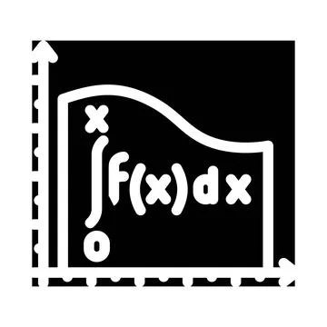 Integral math science education glyph icon vector illustration 스톡 일러스트