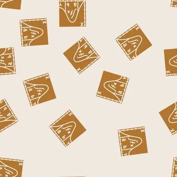 Integral math science education glyph seamless pattern Stock Illustration