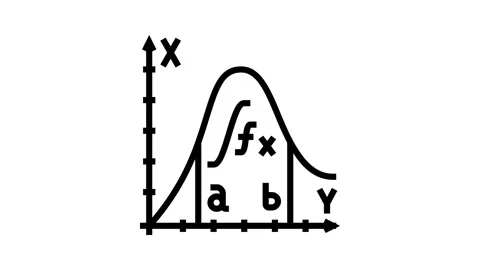 Integral math science education line icon animation Stock Footage 326134465