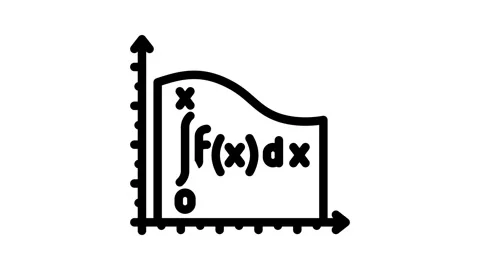 Integral math science education line icon animation Stock Footage 326763314