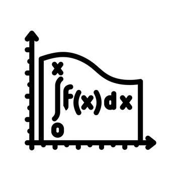 Integral math science education line icon vector illustration Illustrazione stock