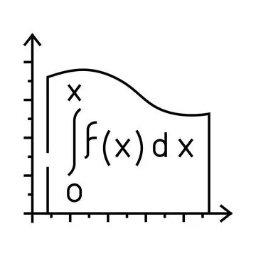 Integral math science education line icon vector illustration 스톡 일러스트