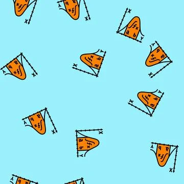 Integral math science education vector seamless pattern Stock Illustration