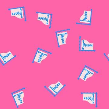 Integral math science education vector seamless pattern Stock Illustration