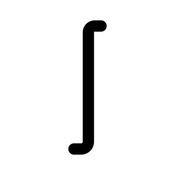 Integral mathematical symbol isolated on white background Stock Illustration