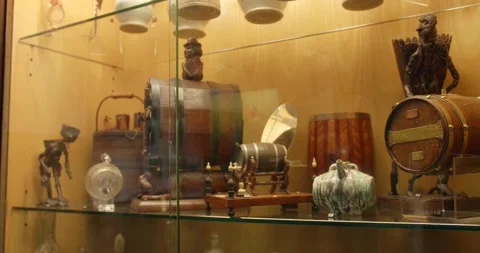 Integral objects of the Museum du Vin cultural space located in Chales Stock Footage 156784628