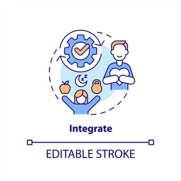 Integrate concept icon Stock Illustration