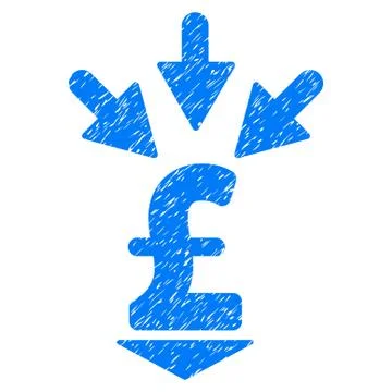 Integrate Pound Payment Grainy Texture Icon Stock Illustration
