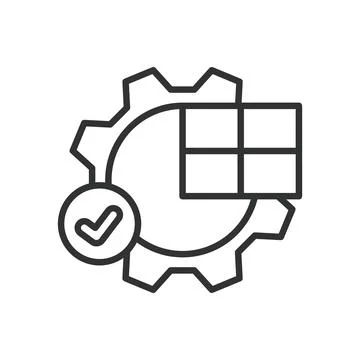 Integrated authenticator, icon in line design. Integrated authenticator, system Stockillustratie