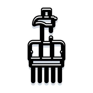 Integrated circuit being hit by hammer icon イラスト素材