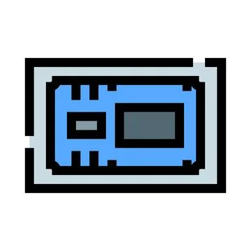 Integrated circuit chip developing digital technology systems Stock Illustration