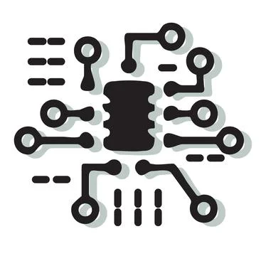Integrated Circuit Chip in a PCB - Stock Illustration Stock Illustration