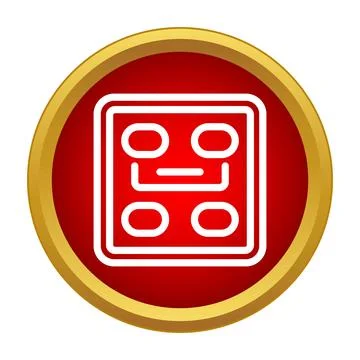 Integrated circuit microchip icon representing technology and processing Illustrazione stock