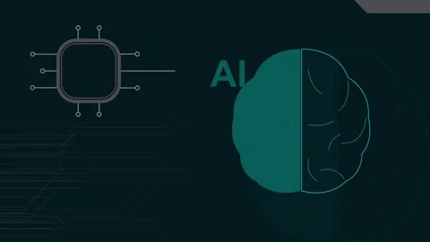Integrated circuit microchip machine learning artificial intelligence ai Stock Footage 303793666