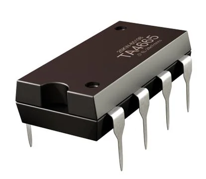 Integrated circuit or 8 pin micro chip and new information technologies. Stock Illustration