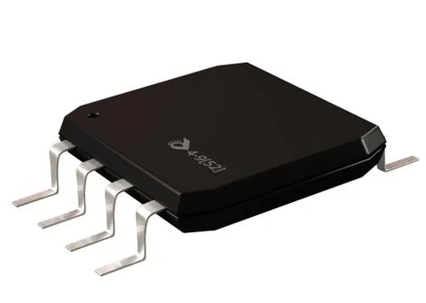 Integrated circuit or micro chip and 16 order pin circuit design . Stock Illustration