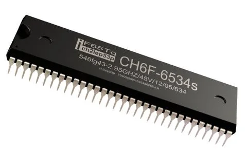 Integrated circuit or micro chip and new technologies on isolated. イラスト素材