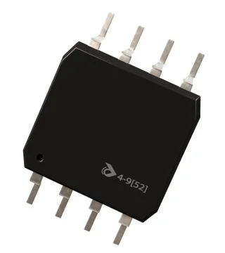 Integrated circuit or micro lowpass chip and 8 order pin circuit . Stock Illustration