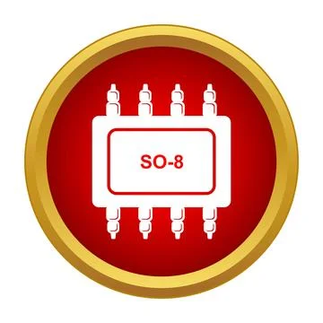 Integrated circuit so 8 chip digital technology Stock Illustration
