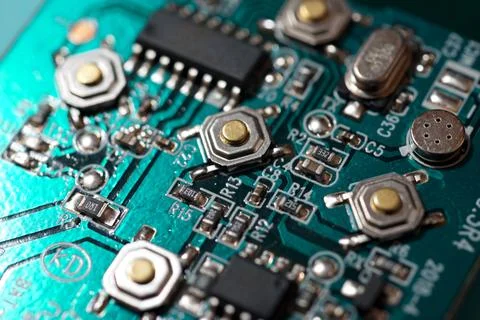 Integrated circuit view Stock Photos