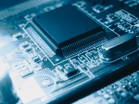 Integrated communication processor. Digital Microprocessor. Computer Contro.. Foto stock