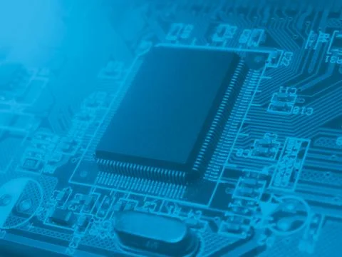 Integrated communication processor. Digital Microprocessor. Computer Contro.. Stock Photos