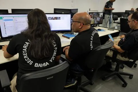  integrated control and command center salvador, bahia, brazil - february ... 写真素材