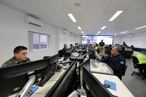  integrated control and command center salvador, bahia, brazil - february ... 写真素材