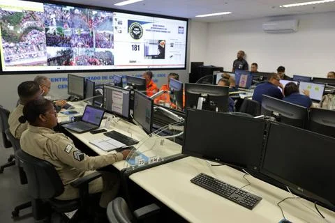 integrated control and command center salvador, bahia, brazil - february ... 写真素材