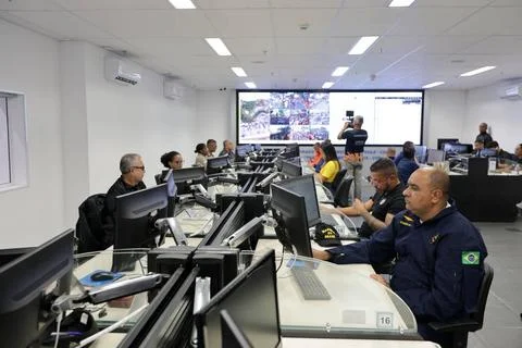  integrated control and command center salvador, bahia, brazil - february ... 写真素材