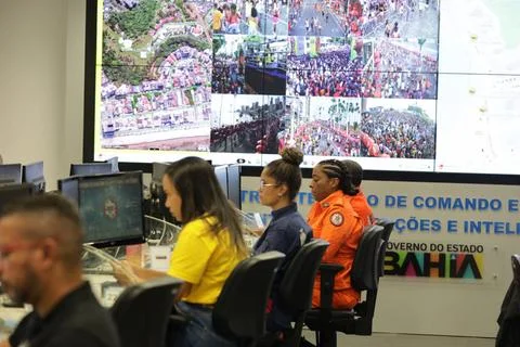  integrated control and command center salvador, bahia, brazil - february ... 写真素材