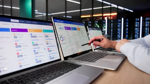 Integrated CRM Software Maximizing Business Sales Stock Footage 329294941
