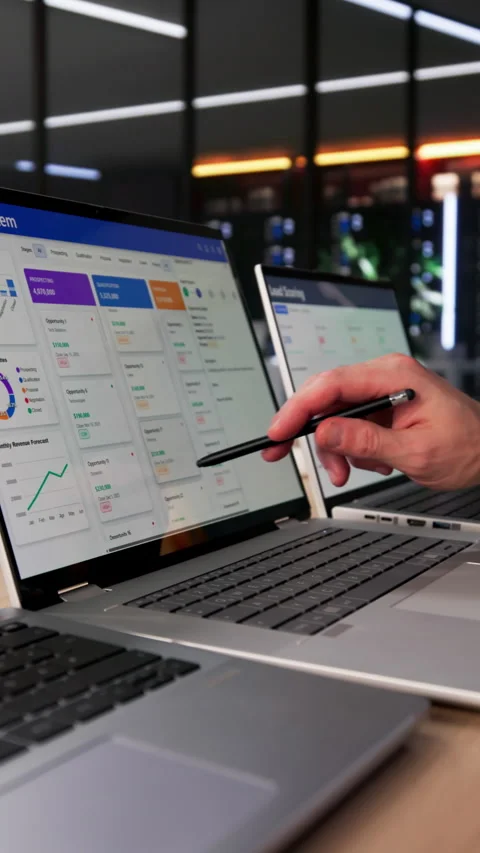 Integrated CRM Software Maximizing Business Sales Stock Footage 329296730